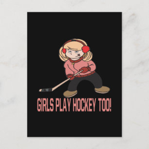 Carte Postale Les Filles Jouent Aussi Au Hockey