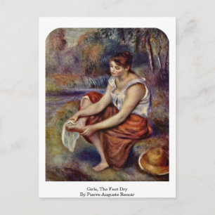 Carte Postale Les Filles, Les Pieds Séchés Par Pierre-Auguste Re