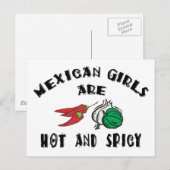 Carte Postale Les Filles Mexicaines Sont Chaudes Et Épicées (Devant / Derrière)