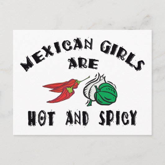 Carte Postale Les Filles Mexicaines Sont Chaudes Et Épicées (Devant)