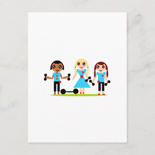 Carte Postale Les filles peuvent lever (Devant)