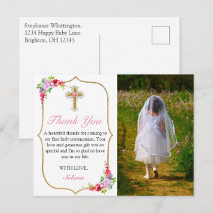 Carte Postale Les filles première sainte communion jolie photo M