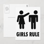 Carte Postale Les filles règnent (Devant / Derrière)