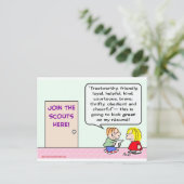 Carte Postale les filles scout de garçon joignent le grand (Debout devant)