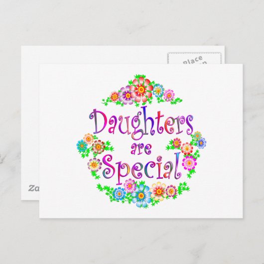 Carte Postale LES FILLES sont spéciales (Devant / Derrière)