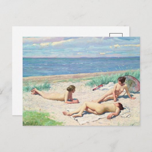 Carte Postale Les filles sur la plage | Paul Fischer (Devant / Derrière)