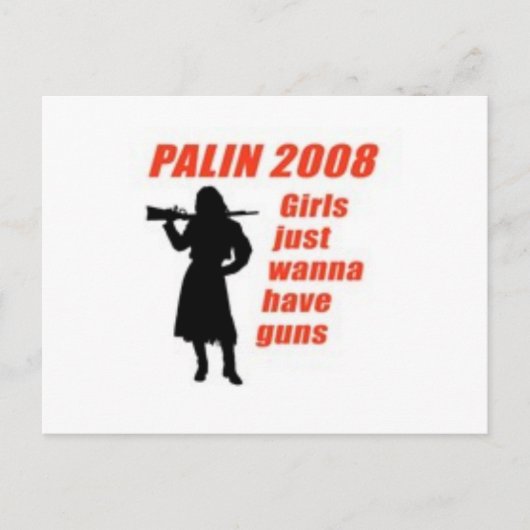 Carte Postale Les filles veulent juste avoir des armes (Devant)