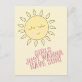 Carte Postale Les filles veulent juste avoir du soleil ! Devis d (Devant)