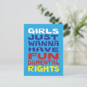 Carte Postale Les filles veulent juste des droits fondamentaux (Debout devant)