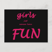 Carte Postale les filles veulent juste s'amuser (Devant)