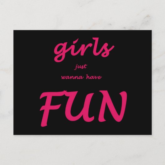 Carte Postale les filles veulent juste s'amuser (Devant)