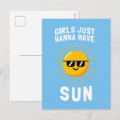 Carte Postale Les Filles Veux Juste Avoir Le Soleil (Devant / Derrière)