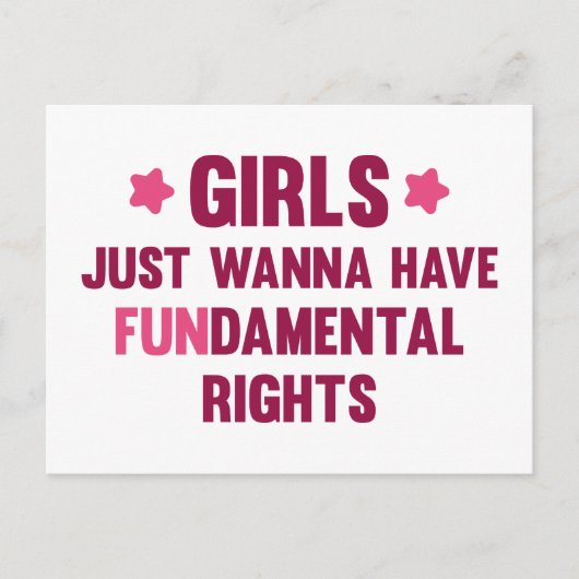 Carte Postale Les Filles Veux Juste S'Amuser (Devant)