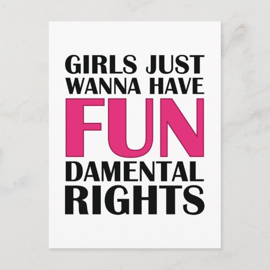 Carte Postale Les Filles Veux Juste S'Amuser (Devant)