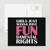 Carte Postale Les Filles Veux Juste S'Amuser (Devant / Derrière)