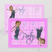 Carte Postale Les Filles Veux Juste S'Amuser, Invitation De Fête (Devant / Derrière)