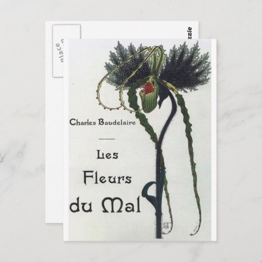 Carte Postale Les Fleur du Mal - Baudelaire (Devant / Derrière)