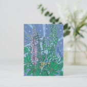 Carte Postale Les Fleurs Bluebonnet Fleurissent Floral Pastel Pe (Debout devant)