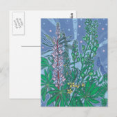 Carte Postale Les Fleurs Bluebonnet Fleurissent Floral Pastel Pe (Devant / Derrière)