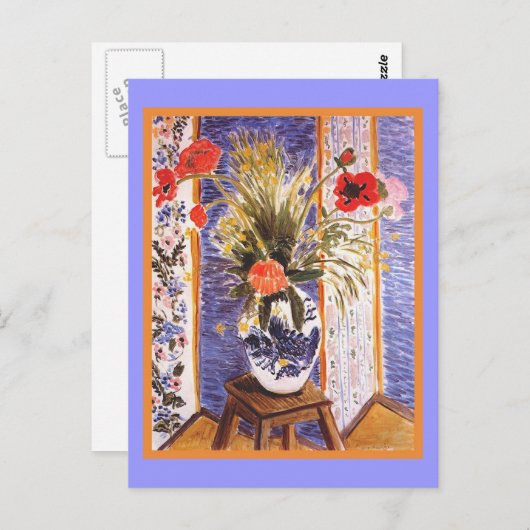 Carte Postale Les fleurs de Matisse dans un bol (Devant / Derrière)