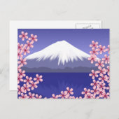 Carte Postale Les fleurs du mont Fuji et du Sakura (Devant / Derrière)