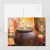 CARTE POSTALE LES FLEURS LOTUS SONT LES CHANSONS D'EAU (Devant / Derrière)