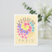 Carte Postale Les Fleurs Paris coloré (Debout devant)