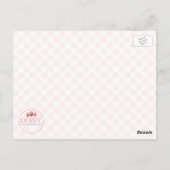 Carte Postale Les fleurs roses "Merci" (Dos)
