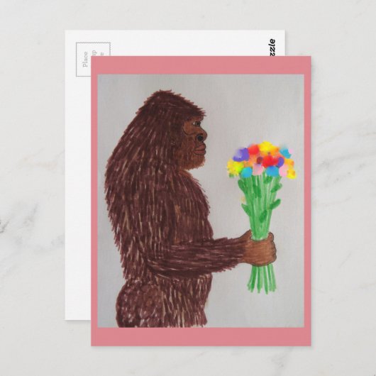 Carte Postale Les fleurs sasquatch aiment (Devant / Derrière)
