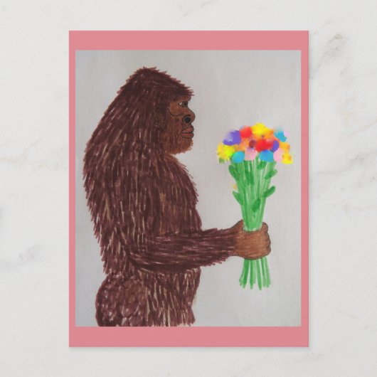 Carte Postale Les fleurs sasquatch aiment (Devant)