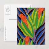 Carte Postale Les fleurs tropicales Art déco de Seguy (Devant / Derrière)