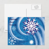 Carte Postale Les flocons de neige au vent - (Devant / Derrière)