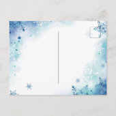 Carte Postale Les flocons de neige d'hiver Faire-part mobile (Dos)