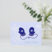 Carte Postale Les flocons de neige et les Mittens (Debout devant)