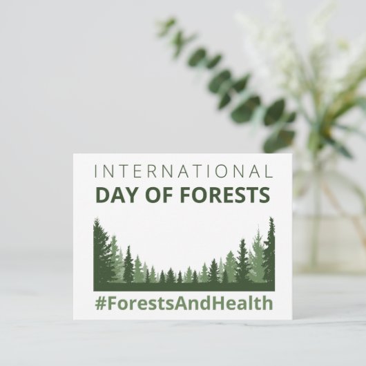 Carte Postale Les forêts et la santé Journée internationale des (Debout devant)