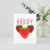 Carte Postale Les Fraises Me Rendent Heureux (Debout devant)