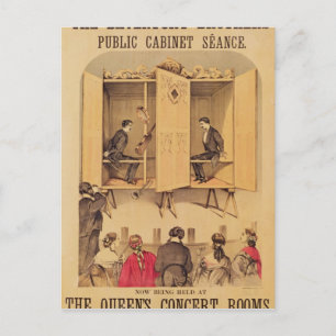 Carte Postale Les frères Davenport, affiche de Seance, 1865