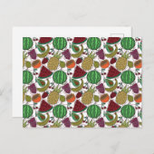 Carte Postale Les Fruits sautés | Fruit surface pattern 25 (Devant / Derrière)