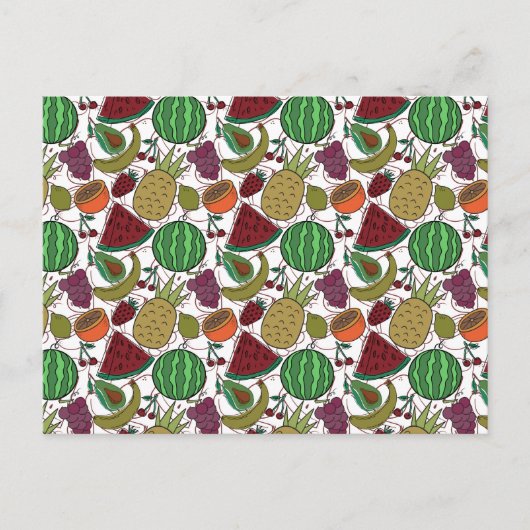 Carte Postale Les Fruits sautés | Fruit surface pattern 25 (Devant)