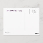 Carte Postale Les Fruits Sur Le Vin (Dos)