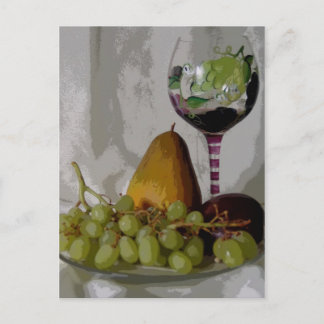 Carte Postale Les Fruits Sur Le Vin