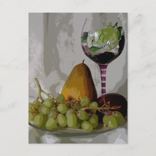 Carte Postale Les Fruits Sur Le Vin (Devant)