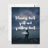 Carte Postale Les gagnants ne citent pas de devis (Devant / Derrière)