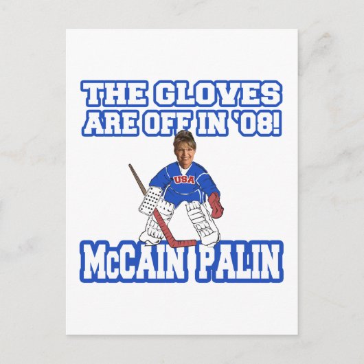 Carte Postale Les Gants De McCain Palin (Devant)
