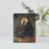 Carte Postale Les gays s'embrasser dans un jardin (Debout devant)