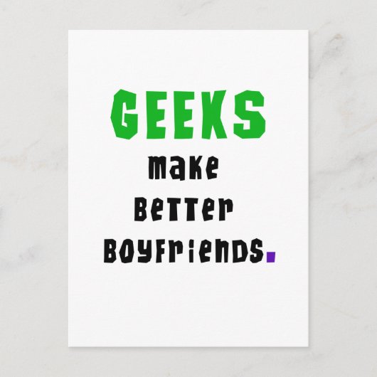 Carte Postale Les geeks font de meilleurs amis (Devant)