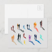 Carte Postale Les gens art aquarelle fine art (Devant / Derrière)