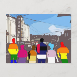 Carte Postale Les gens de la fierté GLBT à Castro #2