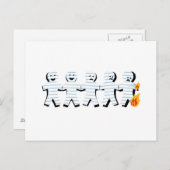 Carte Postale Les gens du papier brûlent (Devant / Derrière)