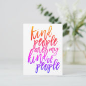 Carte Postale Les gens gentils sont mon genre de gens, Citation  (Debout devant)